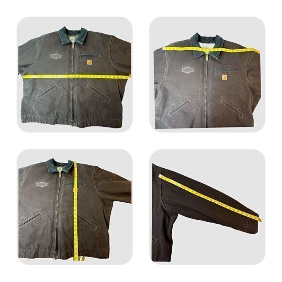 Carhartt Detroit Jacket J97 Blanket Lined Dark Brown Rare Size 2XL - Picture 8 of 14